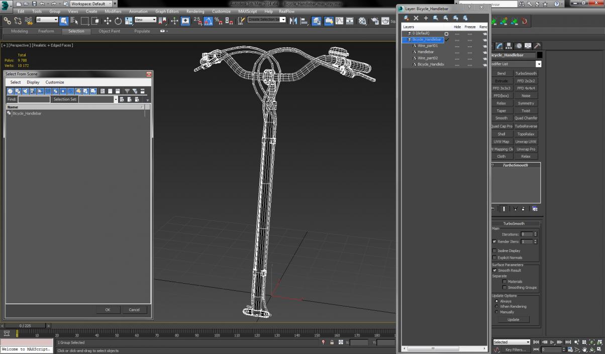 Bicycle Handlebar 2 3D model