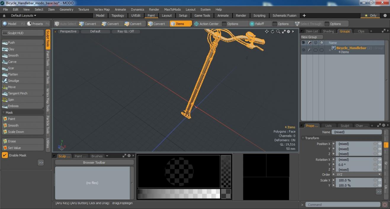 Bicycle Handlebar 2 3D model