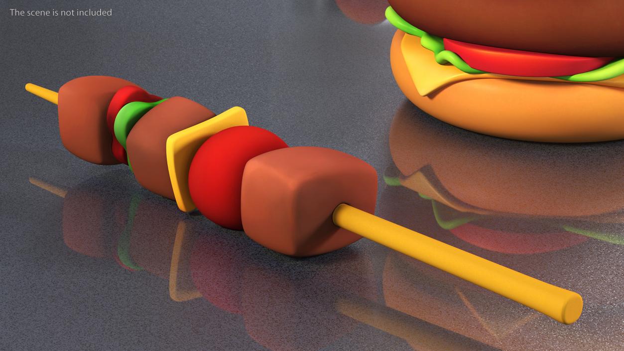 3D Cartoon Kebab model