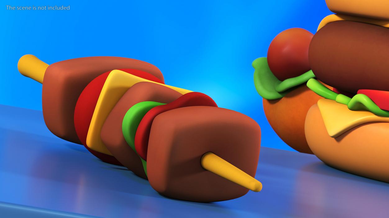 3D Cartoon Kebab model