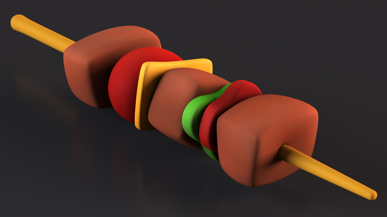 3D Cartoon Kebab model