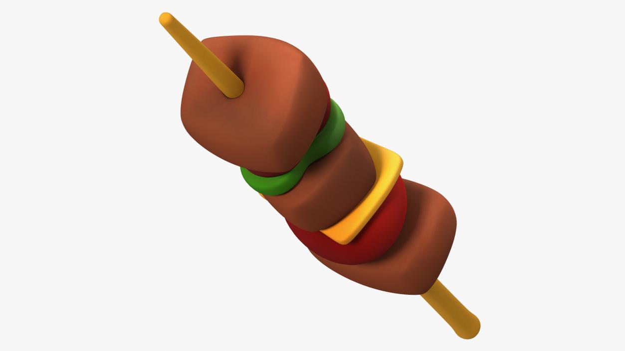 3D Cartoon Kebab model