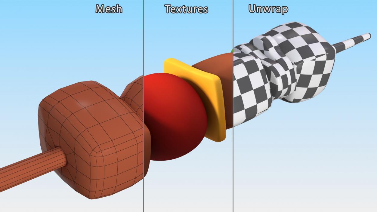 3D Cartoon Kebab model