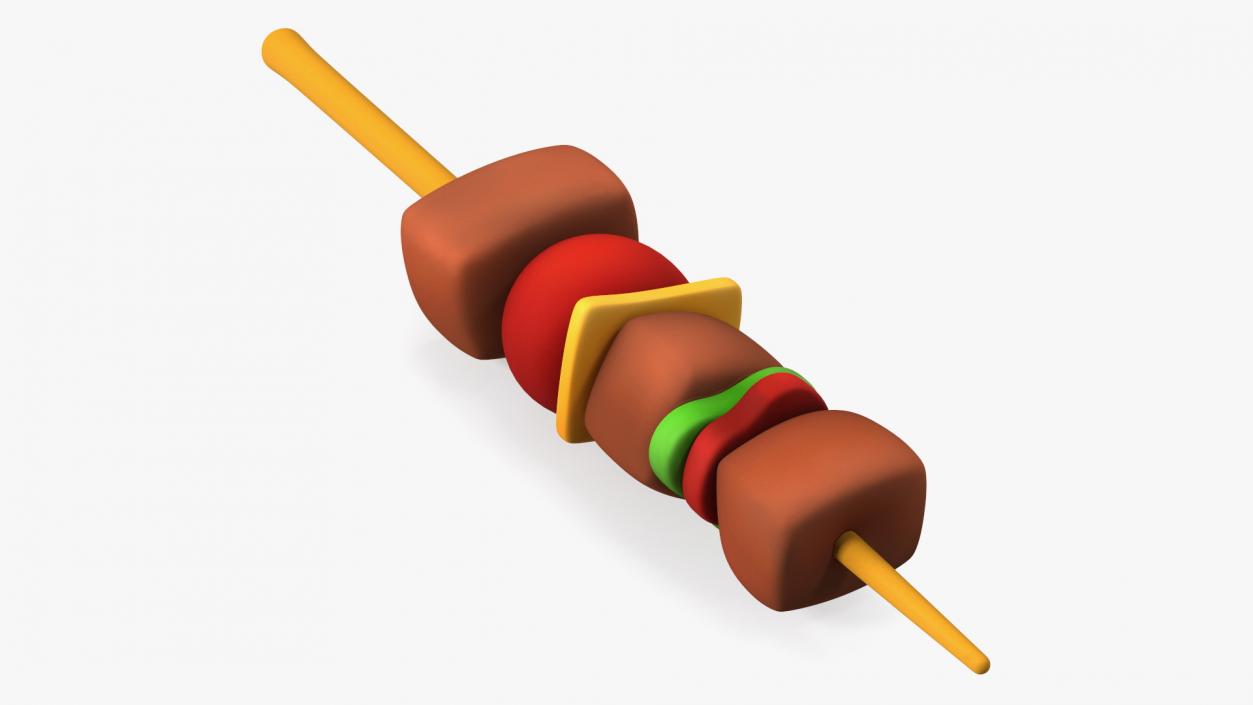 3D Cartoon Kebab model