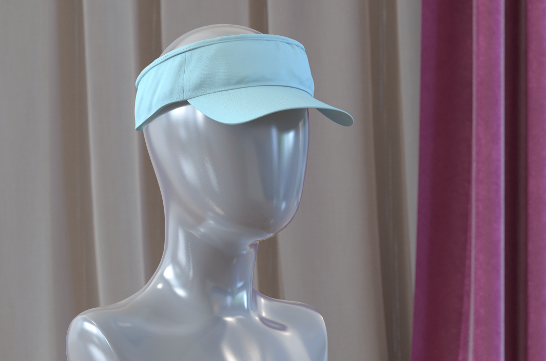 Sun Visor Cap Fur 3D