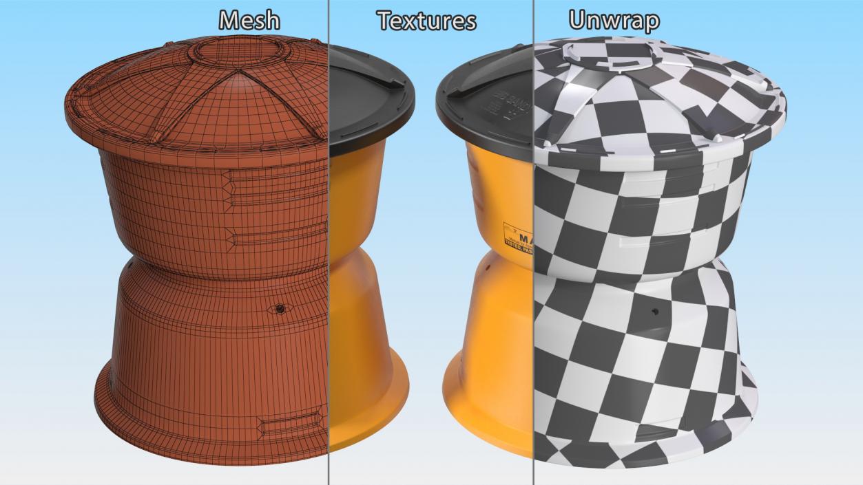 3D model Sand Barrels Collection 2