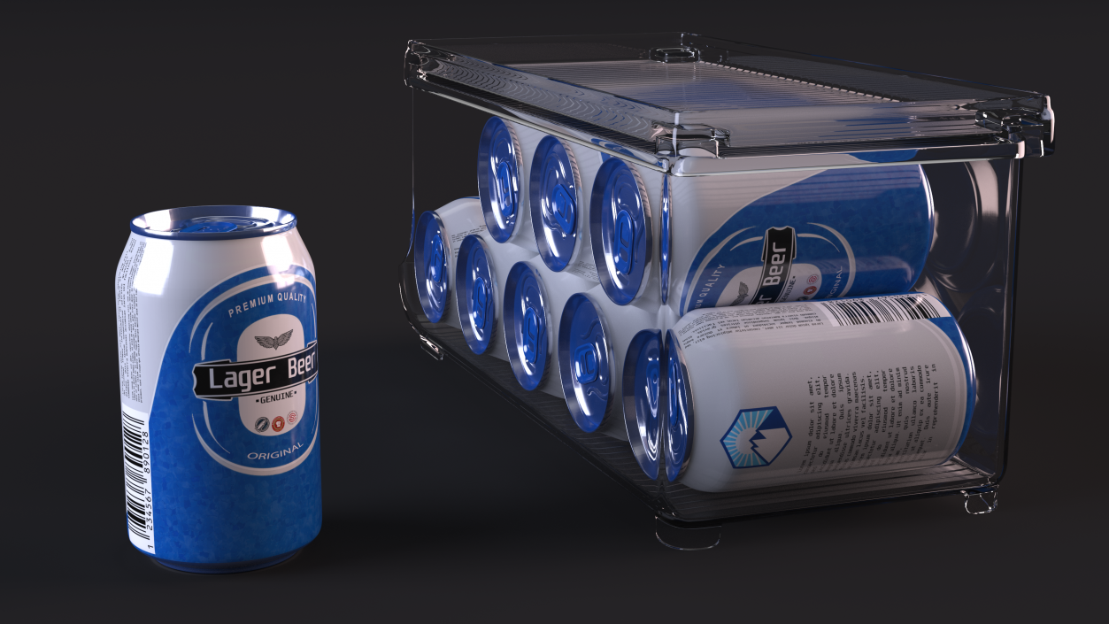 Transparent Beer Can Holder 3D