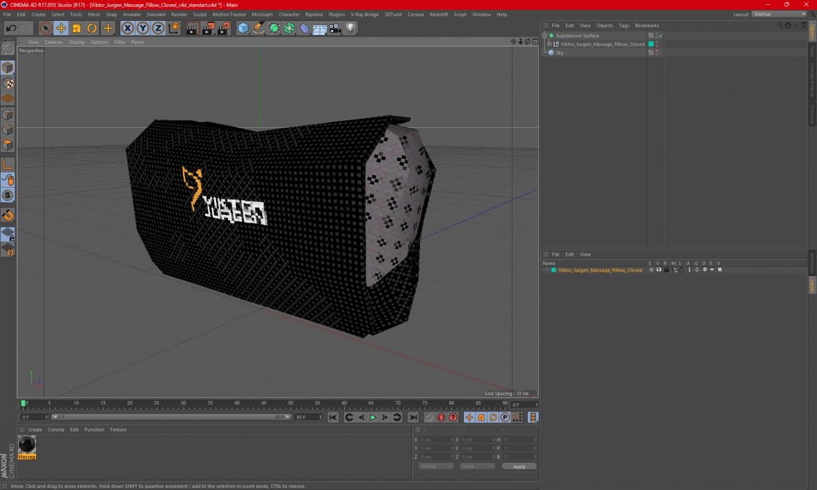 3D model Viktor Jurgen Massage Pillow Closed