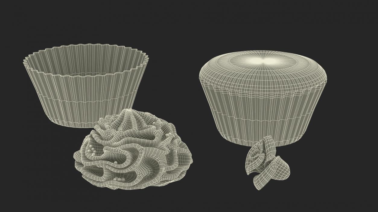 3D Cupcake on Plate 2 model