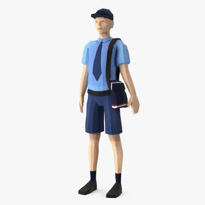 3D Low Poly Postman