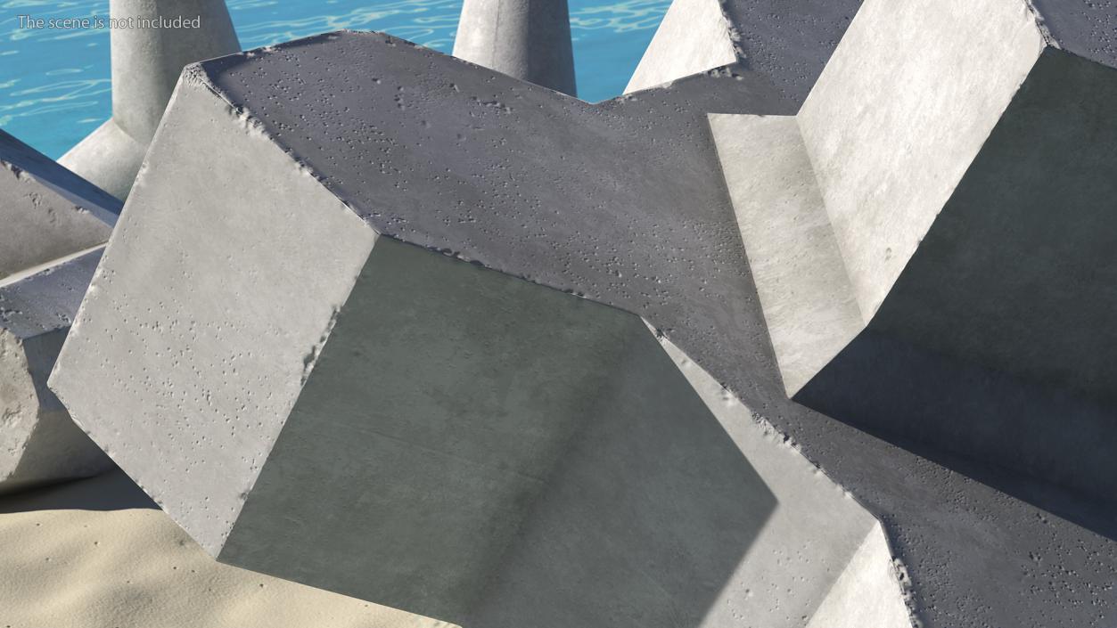 3D model Concrete Coastal Wave Breaker Xbloc