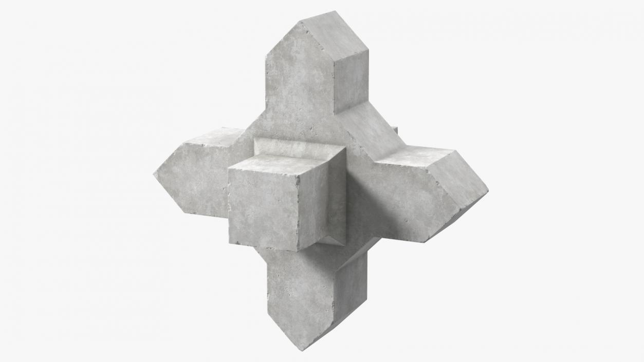 3D model Concrete Coastal Wave Breaker Xbloc