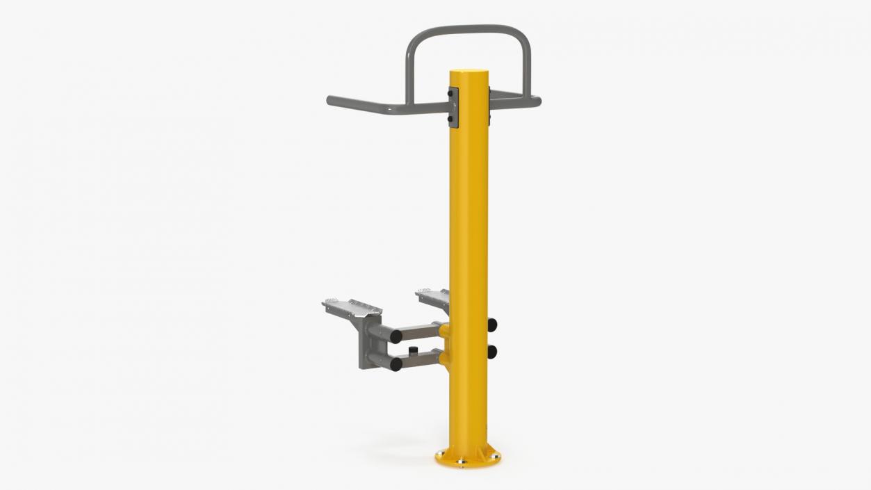 3D model Stepper Outdoor Fitness Equipment Yellow