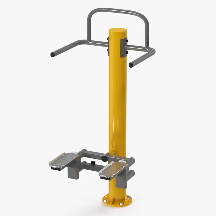 3D model Stepper Outdoor Fitness Equipment Yellow