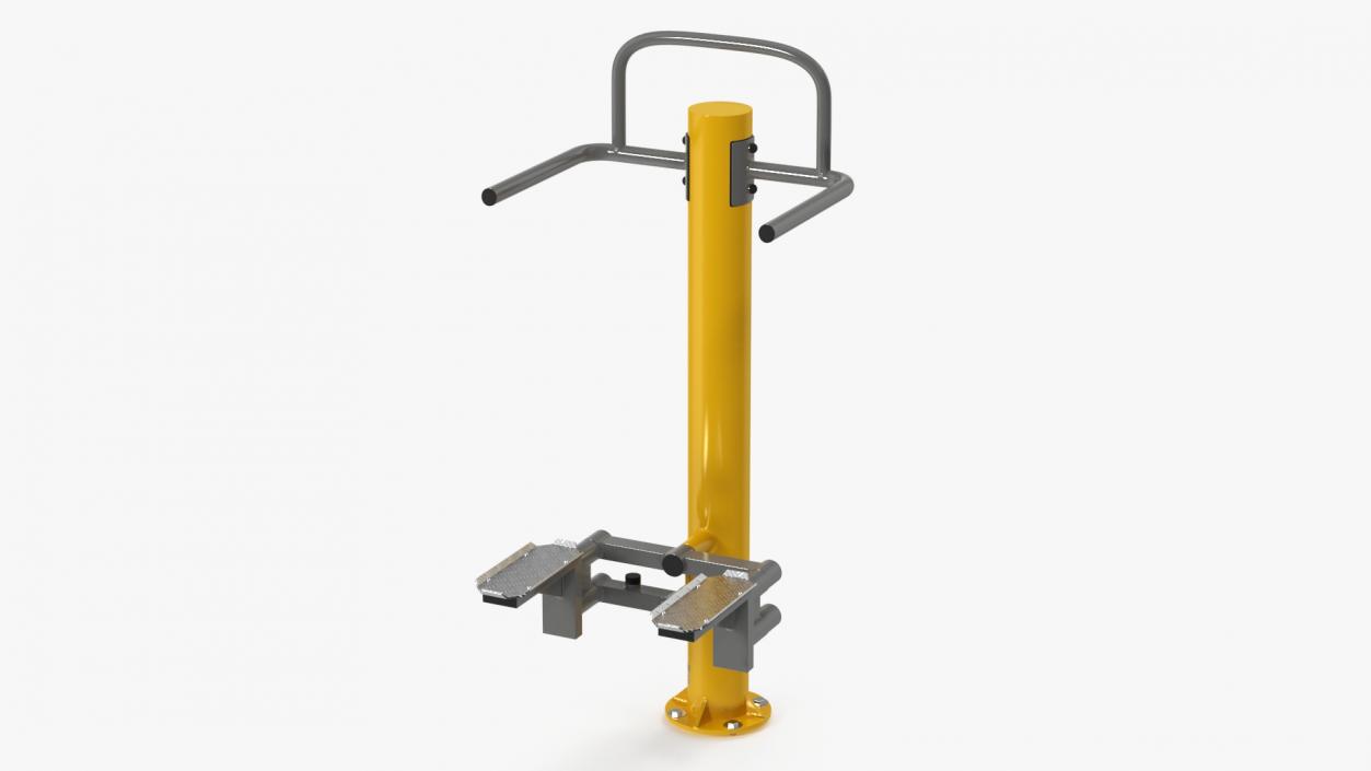 3D model Stepper Outdoor Fitness Equipment Yellow