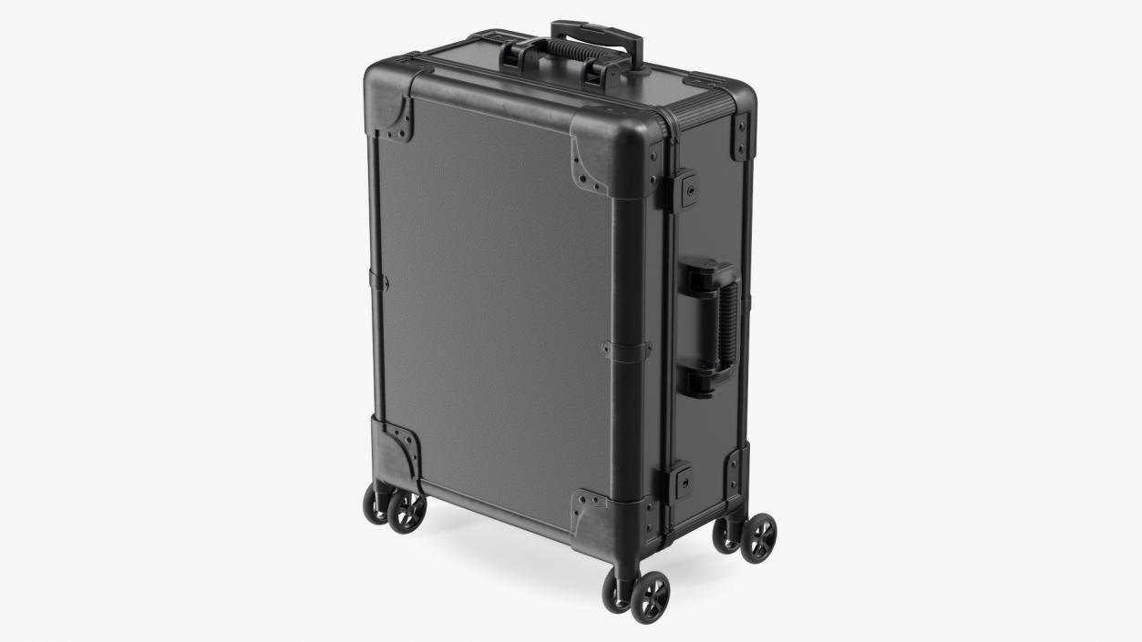 3D model Wheeled Trolley Makeup Case Closed Black