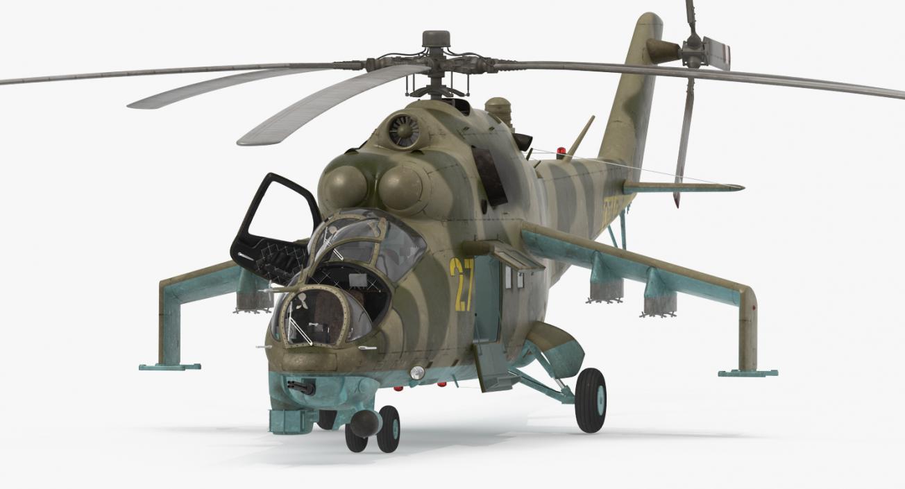 3D Russian Helicopter Mil Mi-24 model