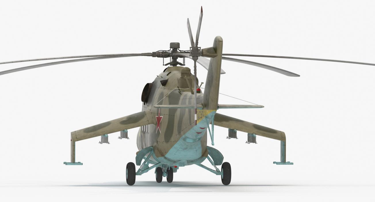 3D Russian Helicopter Mil Mi-24 model