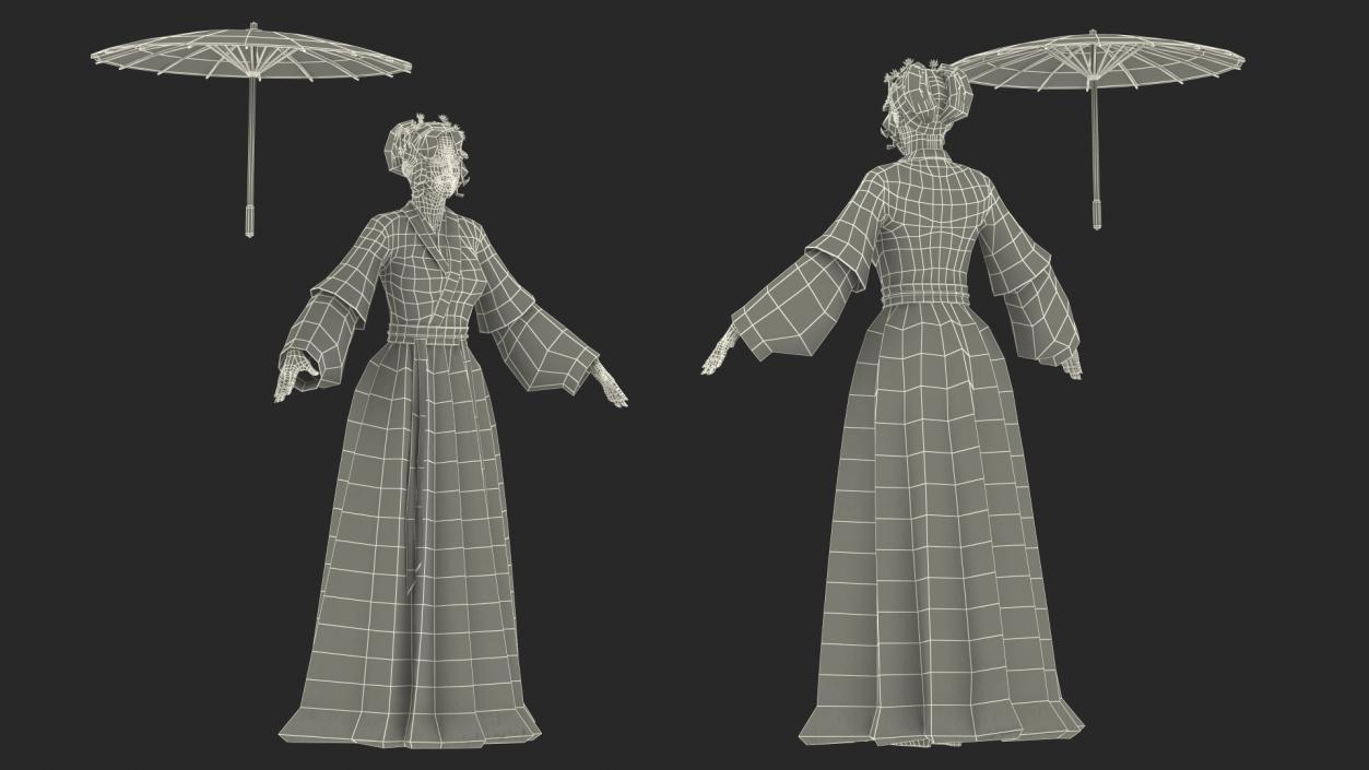 Rigged Traditional Style Chinese Man and Woman Collection 3D