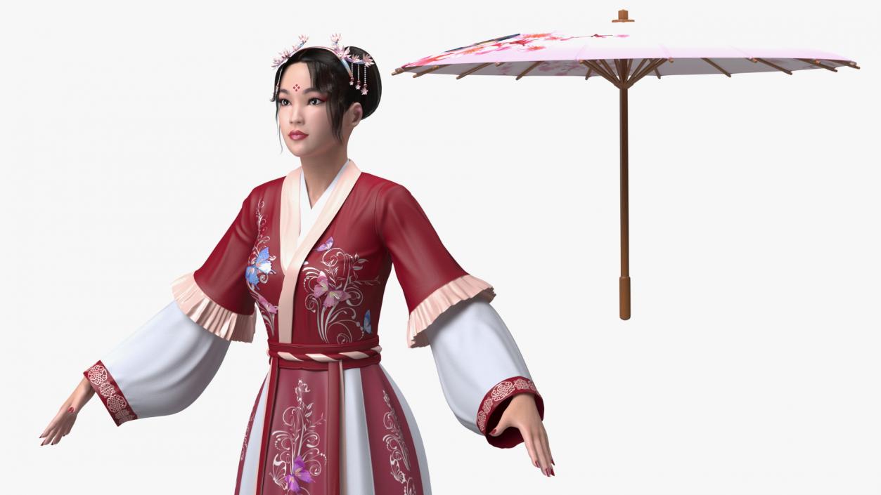 Rigged Traditional Style Chinese Man and Woman Collection 3D