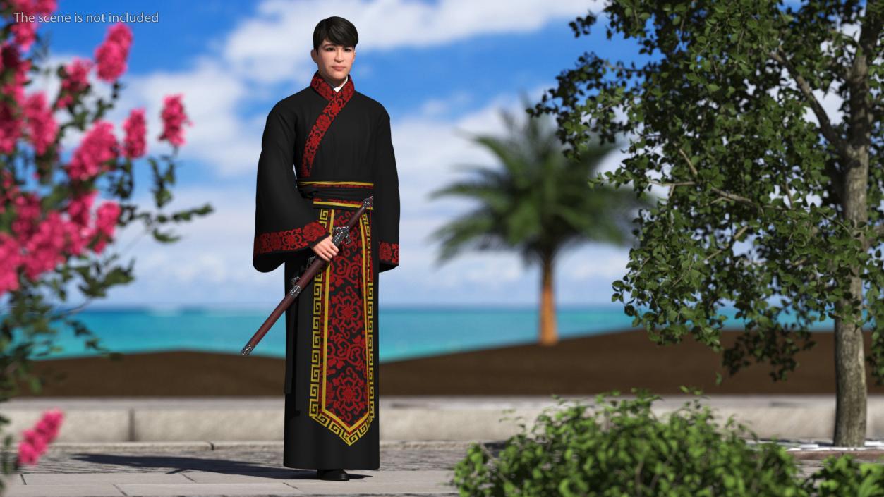 Rigged Traditional Style Chinese Man and Woman Collection 3D