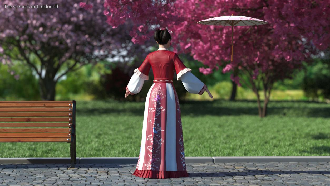 Rigged Traditional Style Chinese Man and Woman Collection 3D