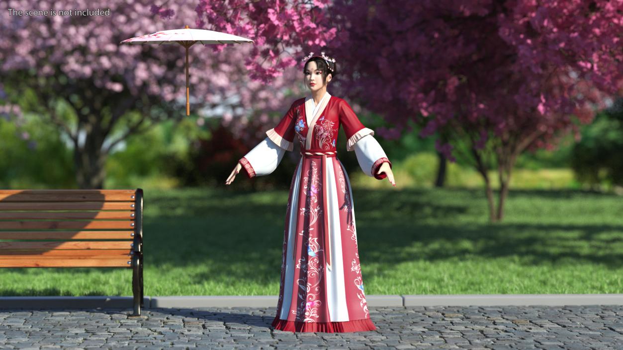 Rigged Traditional Style Chinese Man and Woman Collection 3D