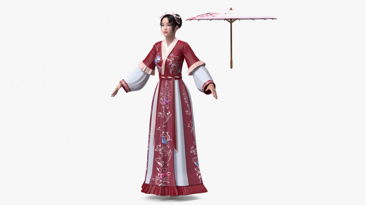 Rigged Traditional Style Chinese Man and Woman Collection 3D