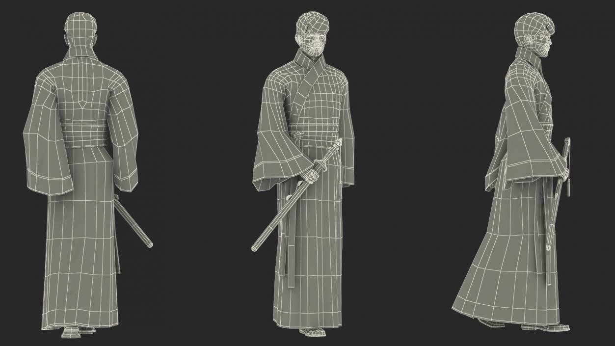 Rigged Traditional Style Chinese Man and Woman Collection 3D