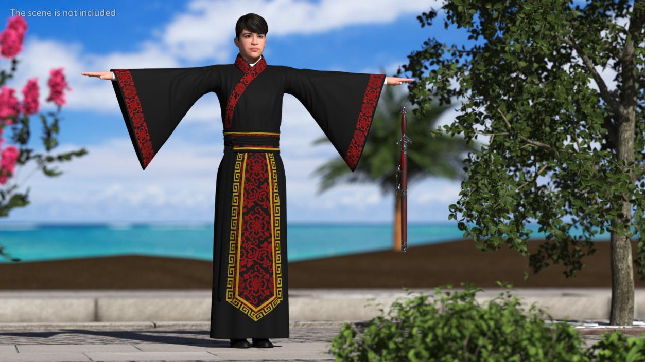 Rigged Traditional Style Chinese Man and Woman Collection 3D