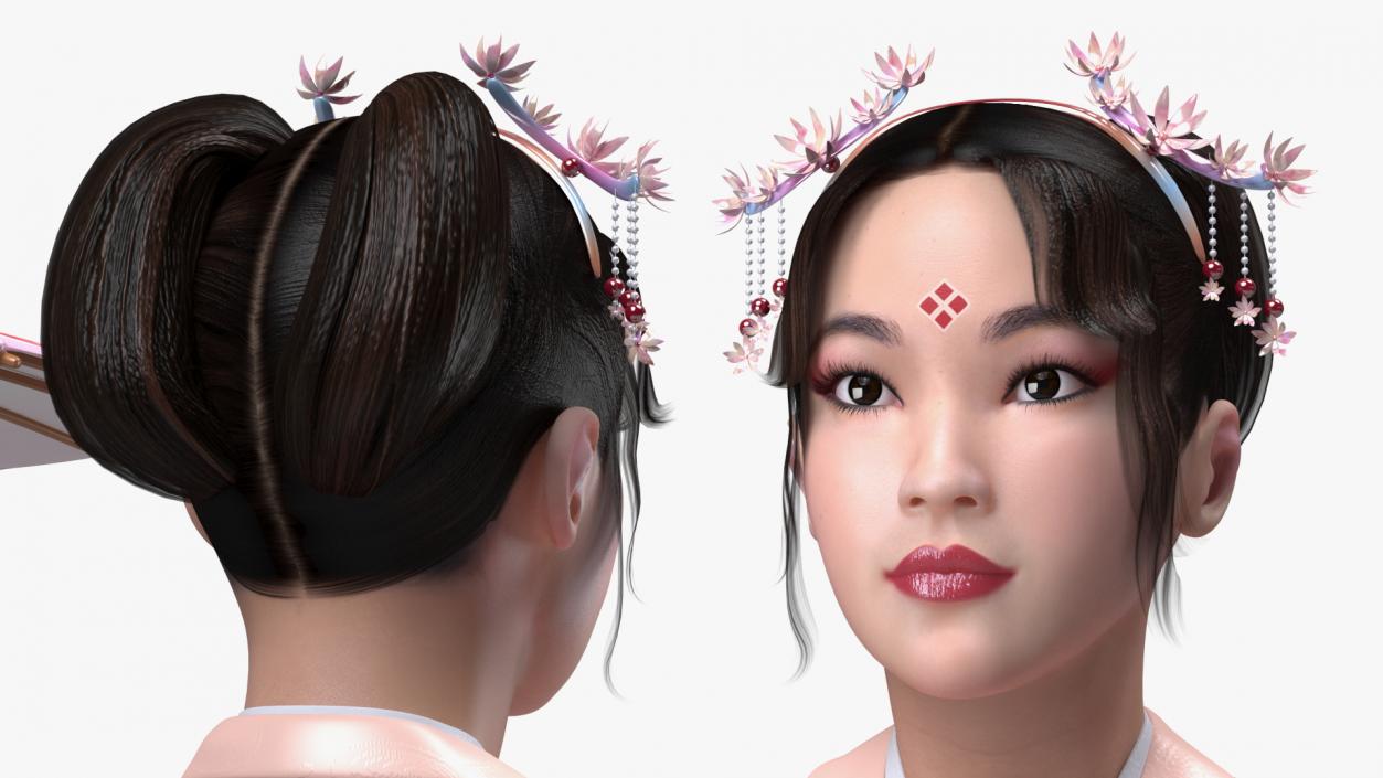 Rigged Traditional Style Chinese Man and Woman Collection 3D