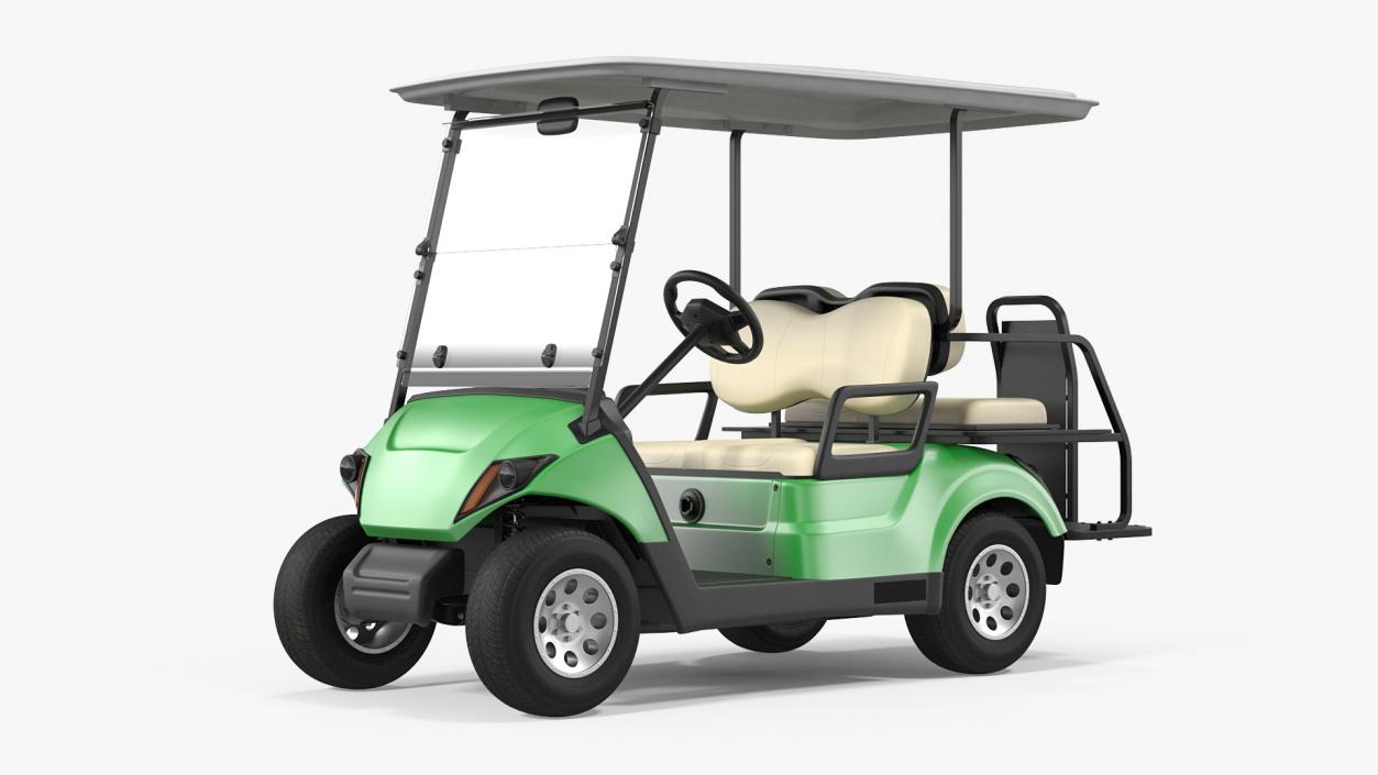 3D Golf Car with Gas Motor model