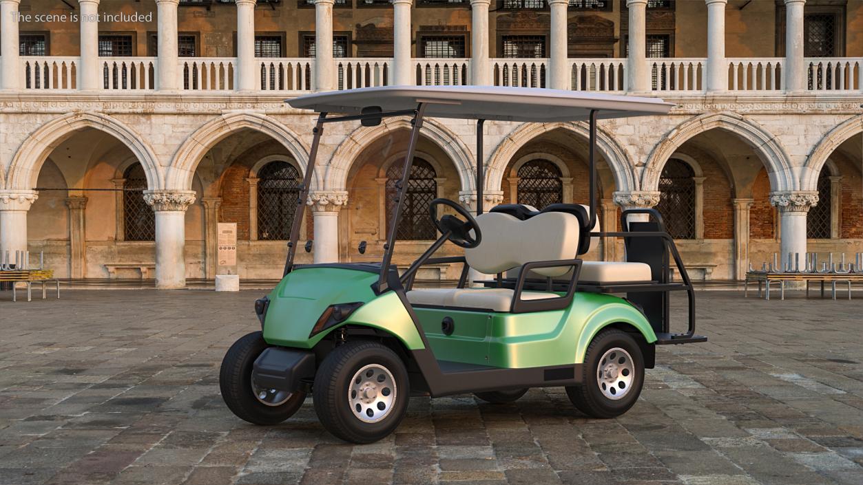 3D Golf Car with Gas Motor model