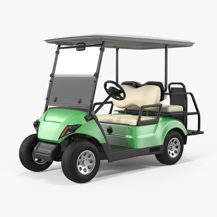 3D Golf Car with Gas Motor model