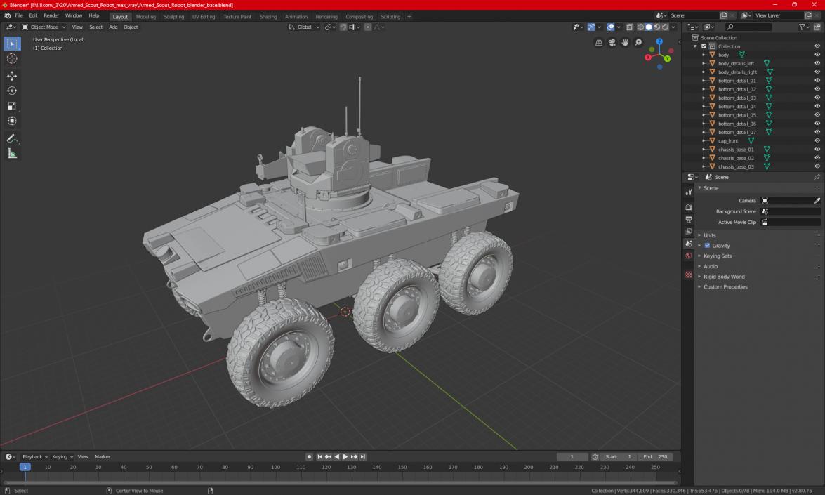 3D model Smart Military Robot