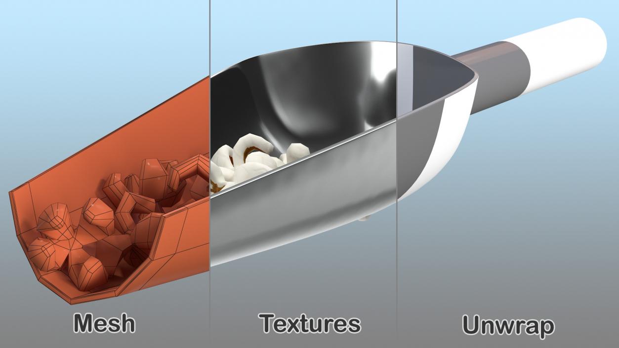 3D Popcorn in Scoop