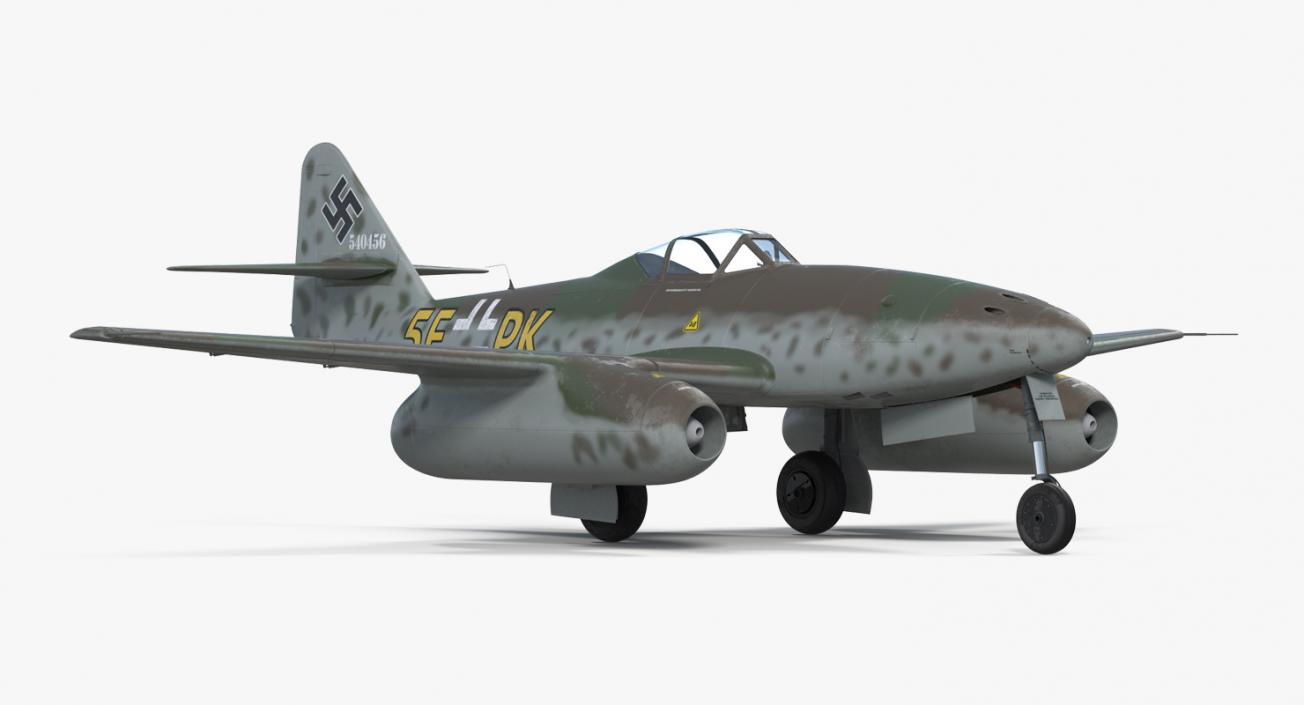 3D Fighter Aircraft Messerschmitt Me 262 Schwalbe