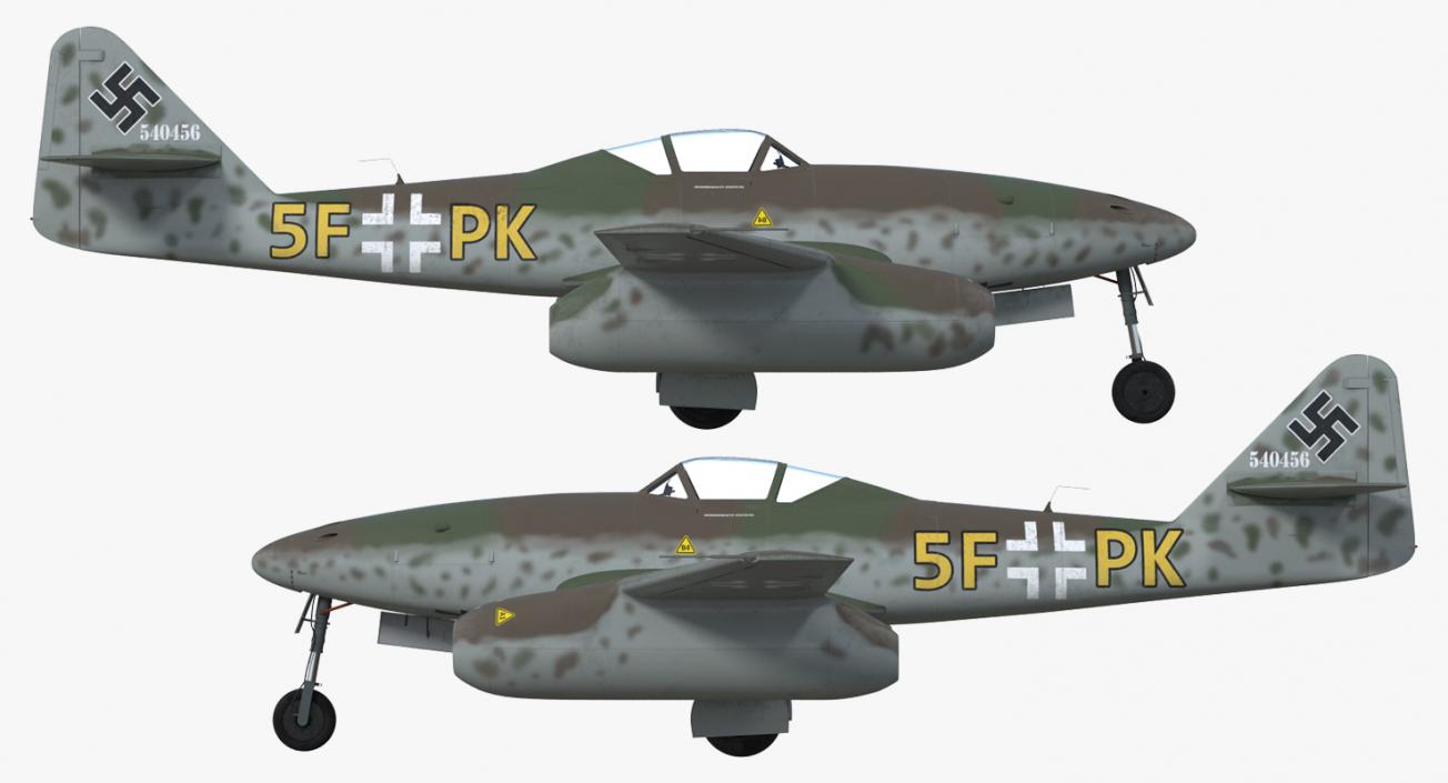 3D Fighter Aircraft Messerschmitt Me 262 Schwalbe