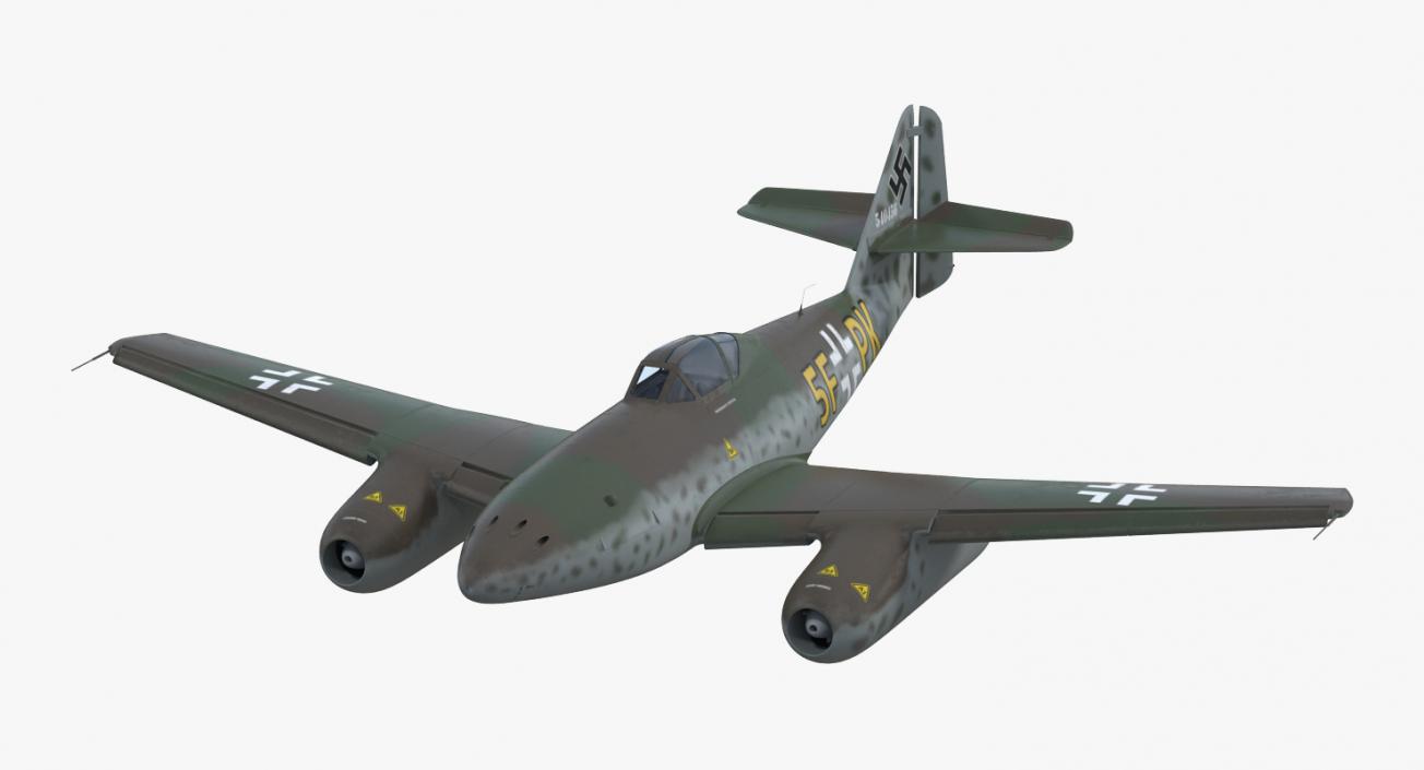 3D Fighter Aircraft Messerschmitt Me 262 Schwalbe