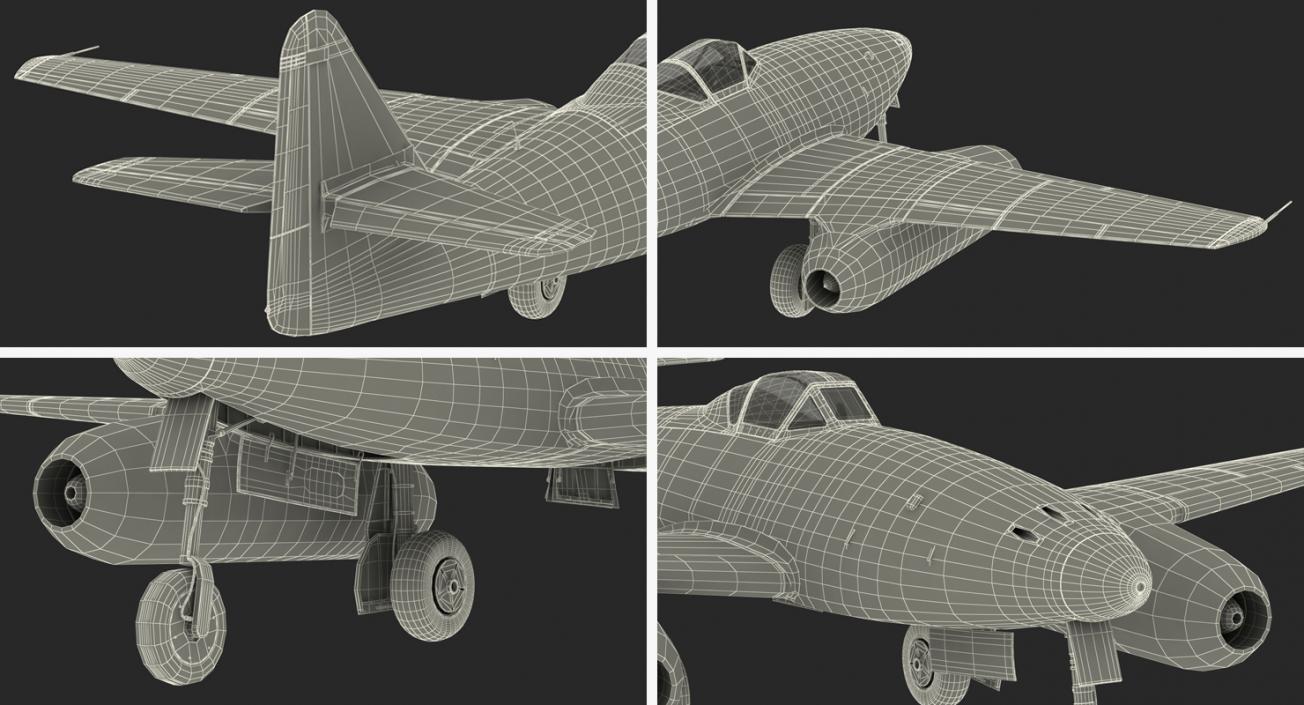 3D Fighter Aircraft Messerschmitt Me 262 Schwalbe