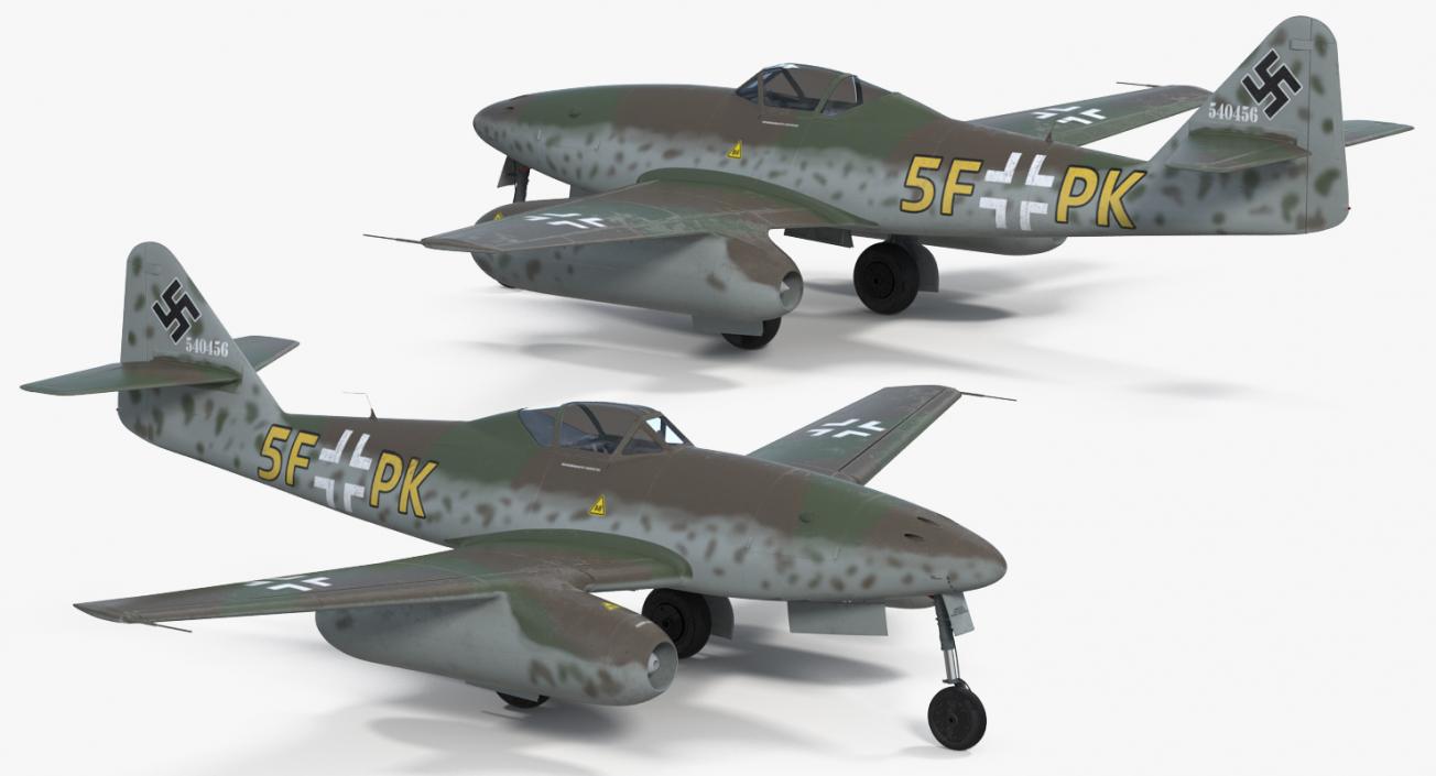 3D Fighter Aircraft Messerschmitt Me 262 Schwalbe