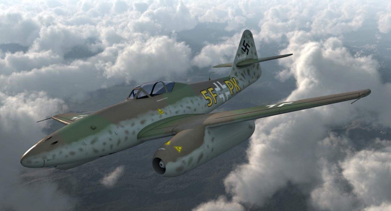 3D Fighter Aircraft Messerschmitt Me 262 Schwalbe