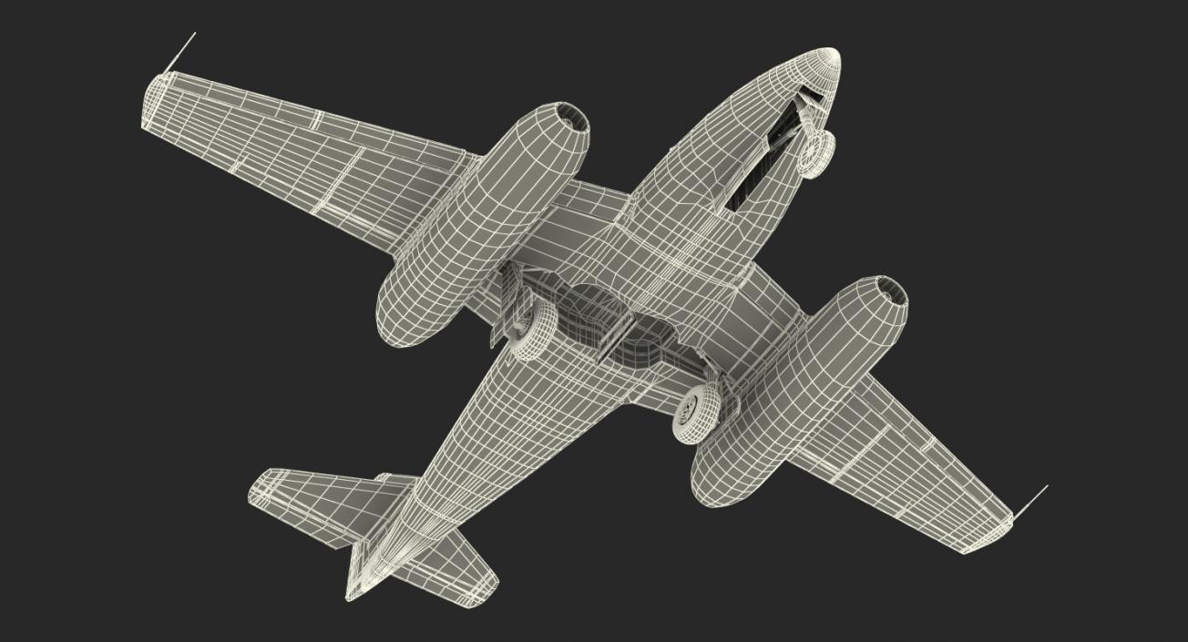 3D Fighter Aircraft Messerschmitt Me 262 Schwalbe