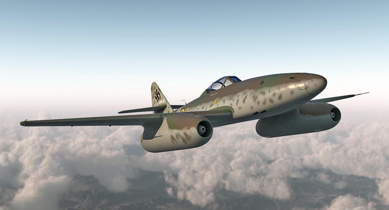 3D Fighter Aircraft Messerschmitt Me 262 Schwalbe