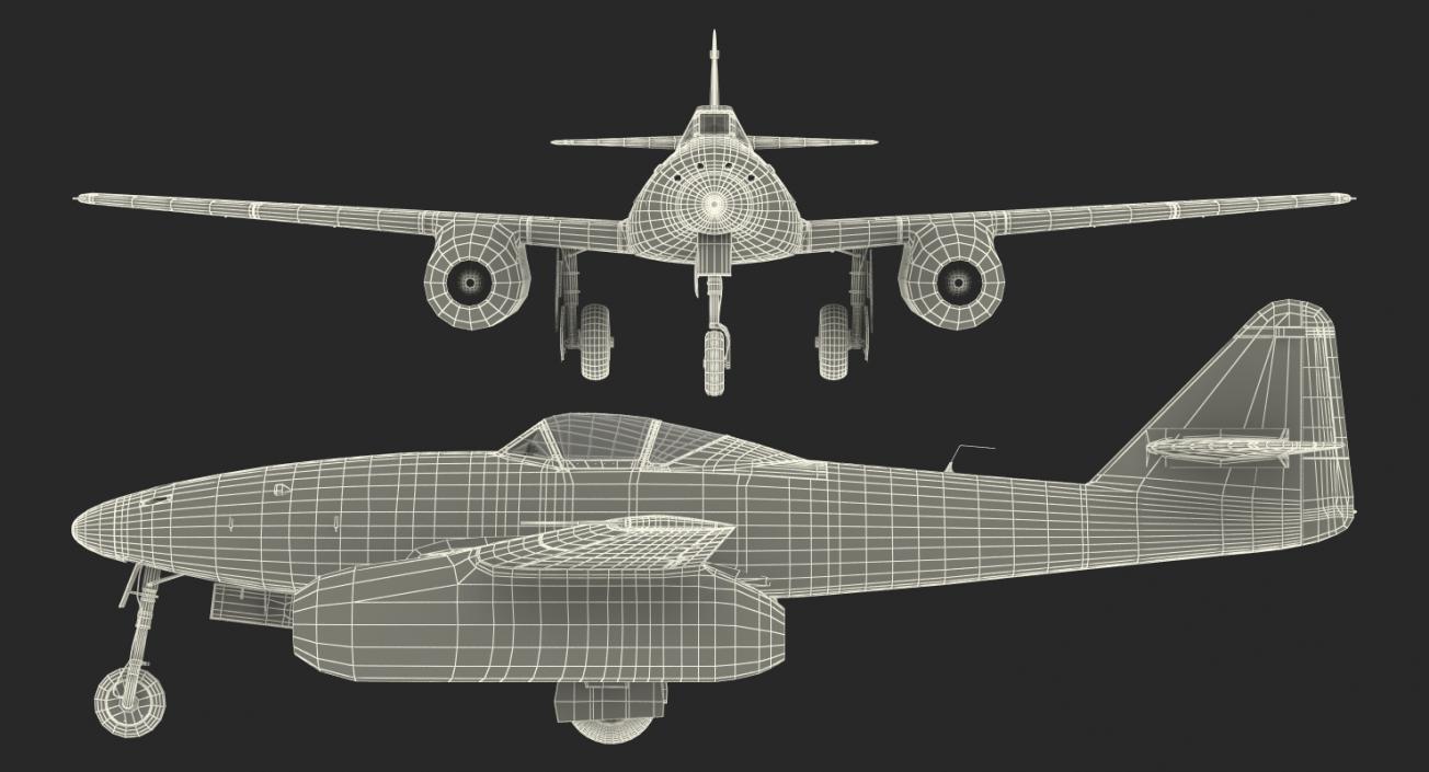 3D Fighter Aircraft Messerschmitt Me 262 Schwalbe