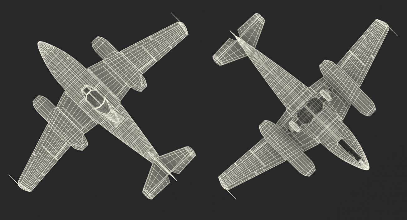 3D Fighter Aircraft Messerschmitt Me 262 Schwalbe