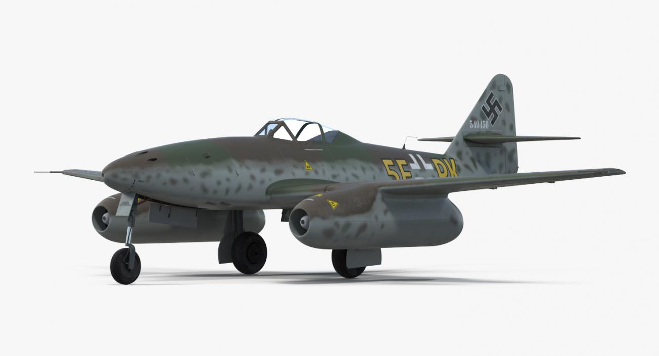 3D Fighter Aircraft Messerschmitt Me 262 Schwalbe