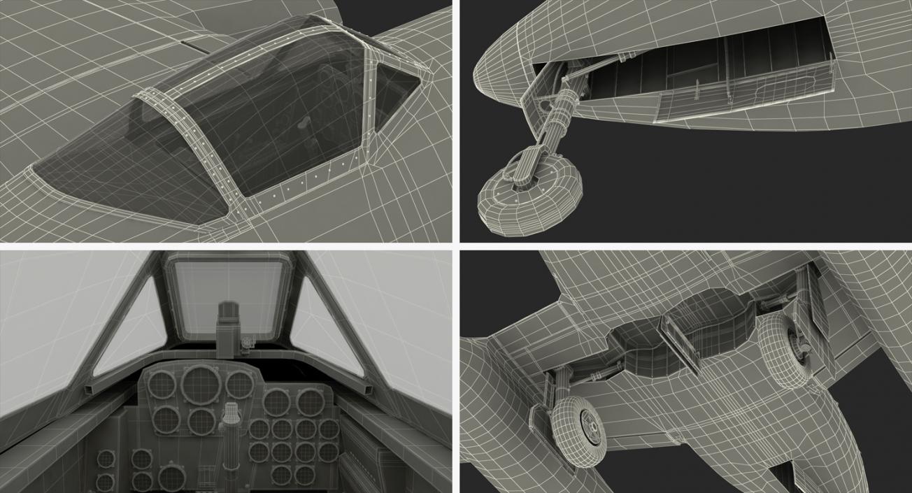 3D Fighter Aircraft Messerschmitt Me 262 Schwalbe