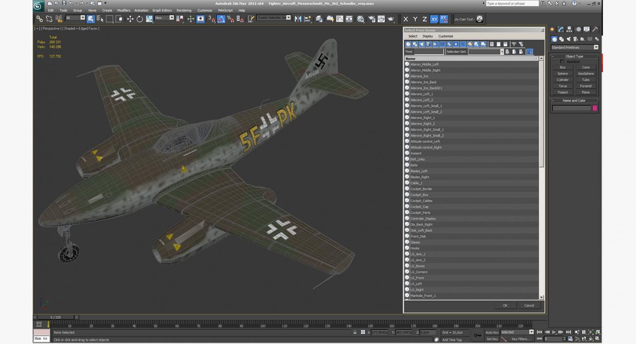 3D Fighter Aircraft Messerschmitt Me 262 Schwalbe