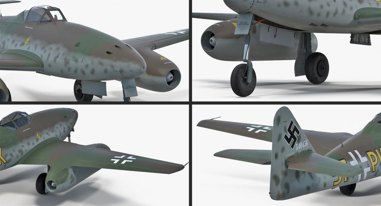 3D Fighter Aircraft Messerschmitt Me 262 Schwalbe